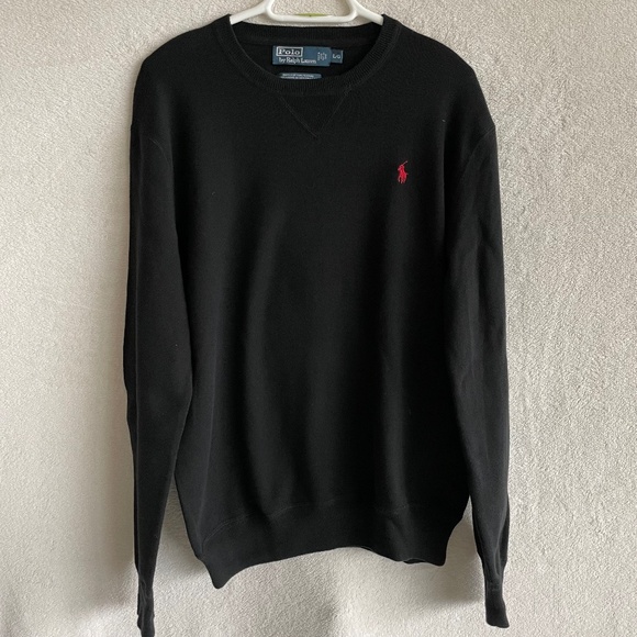 Polo by Ralph Lauren Crewneck Fleece Sweatshirt with V-inset. - Picture 1 of 6